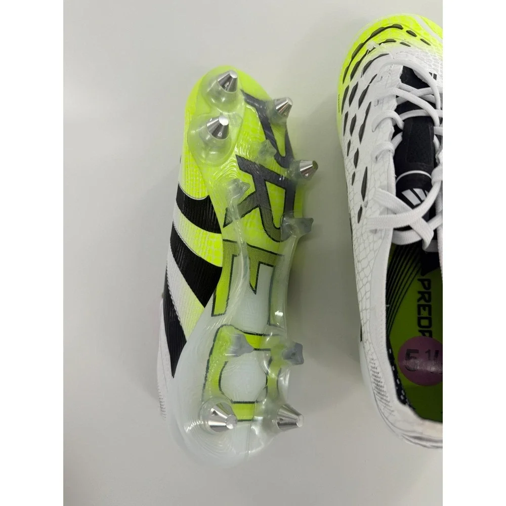 Adidas Predator Elite‎ SG Cleats Cloud White Black Lucid Lemon Men Sz 5.5 JI1067